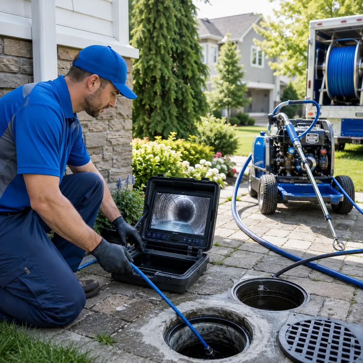 Outdoor drain cleaning professionals serving Blanchard, LA